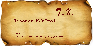 Tiborcz Károly névjegykártya