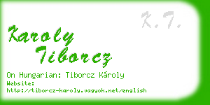 karoly tiborcz business card