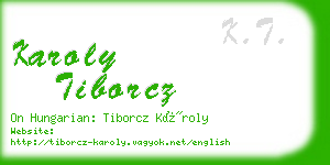 karoly tiborcz business card